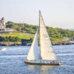 sail boat - beyond the mansions newport